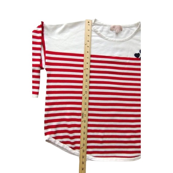Philosophy Republic Clothing Womens 1X Red & White Stripe Long Sleeve Sweater - Picture 9 of 11